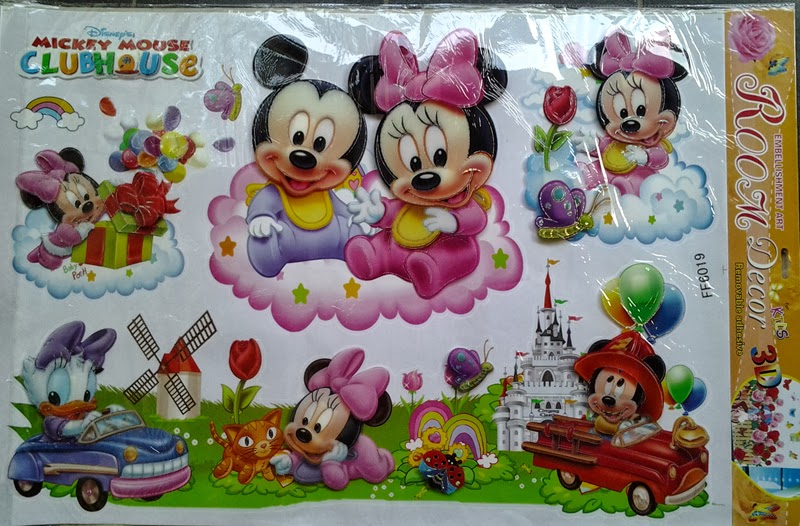  Stiker  Wallpaper Mickey  Mouse  dan Mini Mouse  Toko Mainan 
