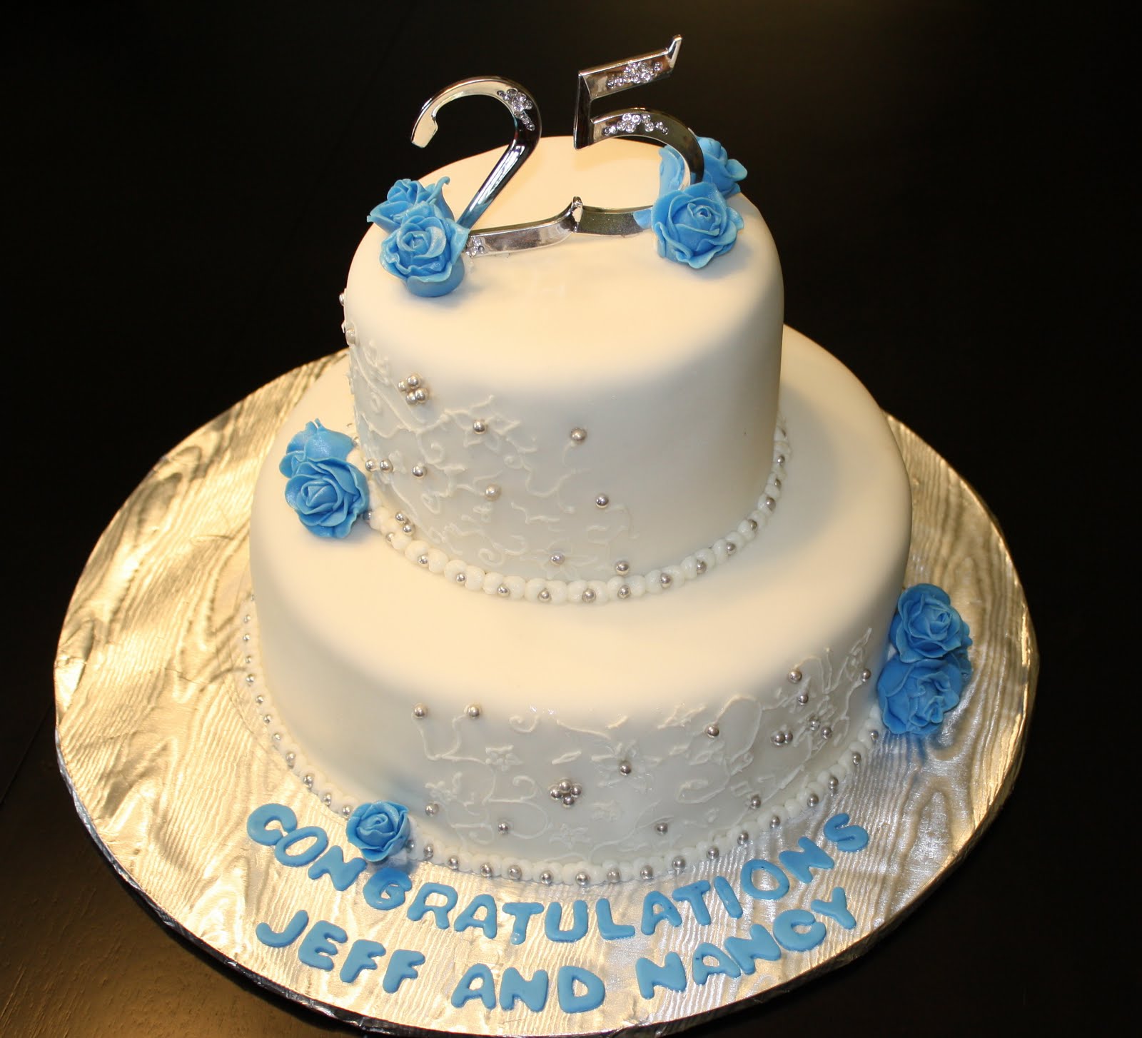 25th wedding anniversary cakes
