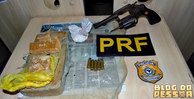 PRF prende cocalense com mais de 1 quilo de crack e uma arma de fogo com 5 munições