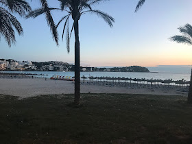 santa ponsa beach at sunset in Majorca