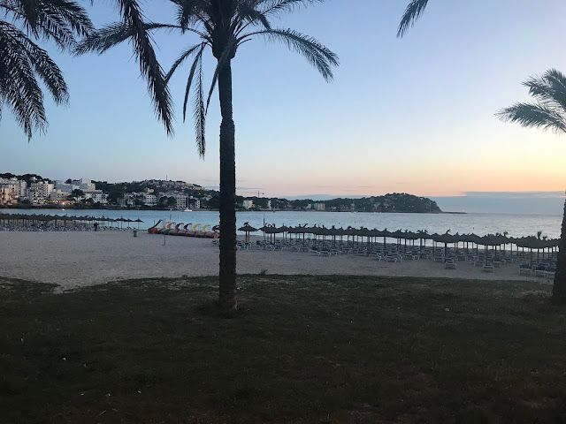 santa ponsa beach at sunset in Majorca