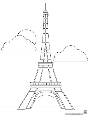 Eiffel Tower Colouring Picture on Amigas Craftaholics Sejam Bem Vindas