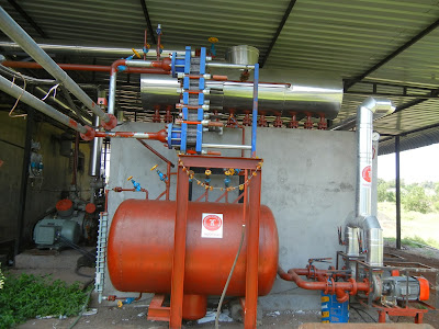 PHE condenser and receiver installation by Indotech. 