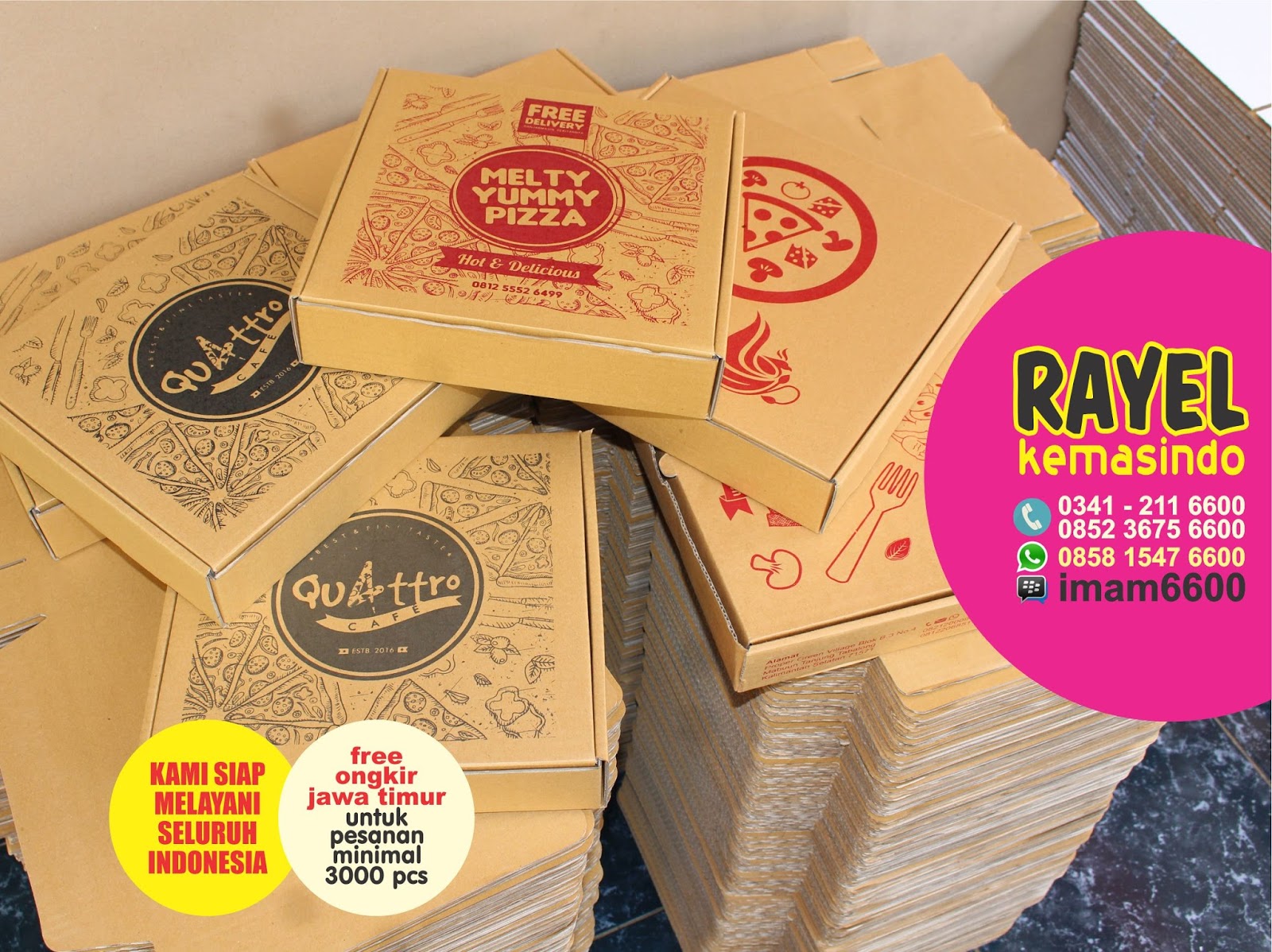 CETAK KARDUS  KEMASAN PIZZA  MURAH DESAIN DAN CETAK 