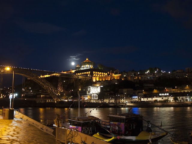 jiemve, Portugal, Porto, Vila Nova de Gaia, Monastère, Serra do Pilar, pont, Luiz I, nuit