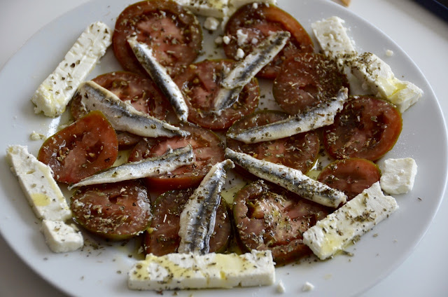 KUMATO TOMATO, ANCHOVIES AND FETA SALAD