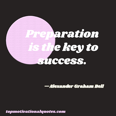 motivational quotes for students success - preparation is the key