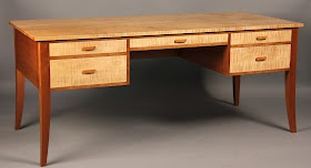 Curly Maple Desk Cherry Desk Tiger Maple