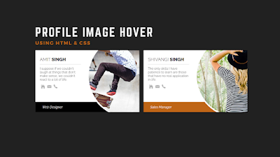 Profile Image Hover - Using HTML & CSS | Project - 3 | Codexbaba