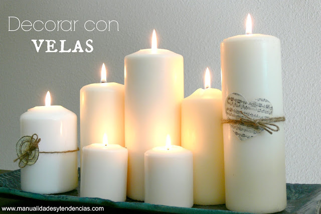 Decoración vintage con velas