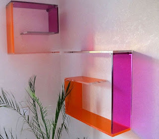 Color Glass Shelves