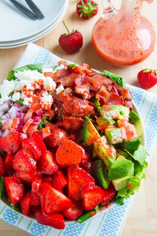 Strawberry and Avocado Salad with Strawberry Poppy Seed Vinaigrette