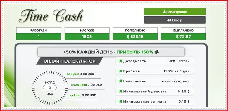 Мошеннический сайт timecash.pro – Отзывы, развод, лохотрон? Мошенники