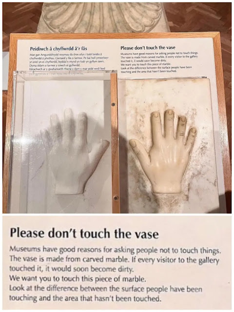 Μουσείο δείχνει τι συμβαίνει όταν οι επισκέπτες αγγίζουν τα μαρμάρινα εκθέματα