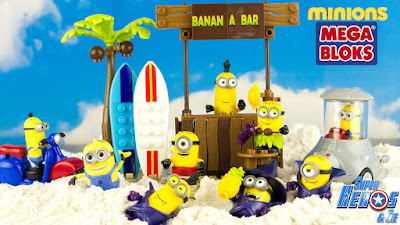 Minions bar plage mega bloks lego