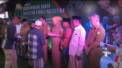 Ratusan Warga Muba Padati Grand Opening Khanza Convection Peduli Palestina