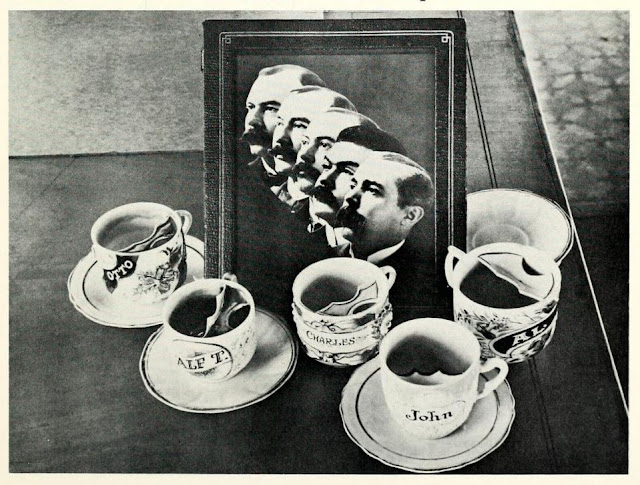 Ringling Brothers and their personalised moustache cups photograph via Flickr