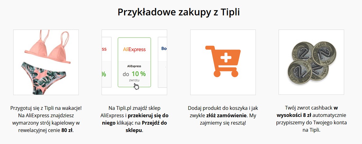 Tipli przykładowy cashback