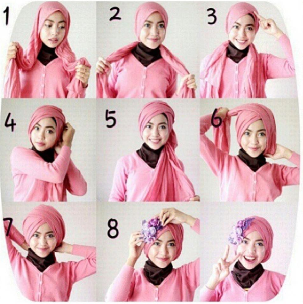 Cara Berhijab Tutorial Segi Empat Images  Cara Berhijab Pashmina Untuk Wajah Bulat