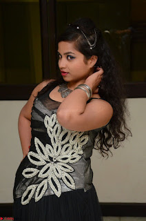 Shrisha Dasari in Sleeveless Short Black Dress At Follow Follow U Audio Launch 048.JPG