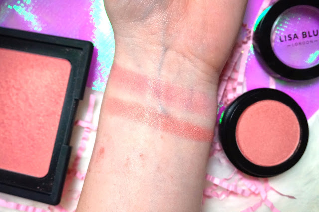 Lisa Blur Swatch and NARS Swatch