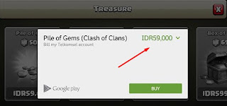 Cara Mudah Membeli Gems Clash of Clans Dengan Pulsa Telkomsel, Indosat Dan XL