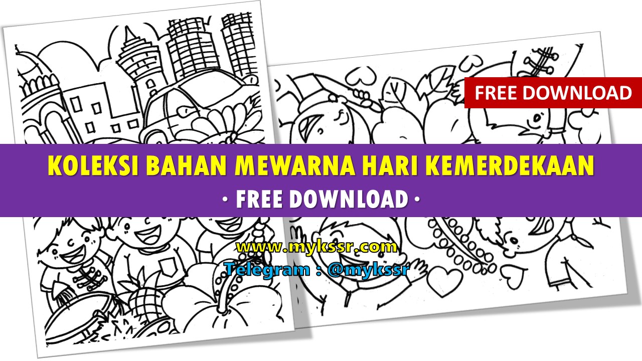 Gambar Koleksi Bahan Mewarna Hari Kemerdekaan Free 