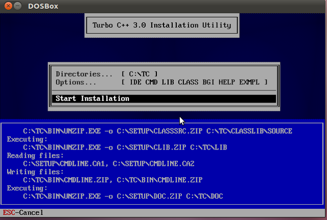  turbo C++ installation Step 4