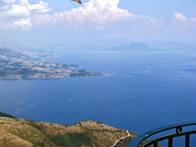 the Ionian Sea View from Mount Pantocrator. Corfu. Greece. Вид на Ионическое море с горы Пантократор. Корфу. Греция.