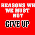 3 Reasons Why You Must Not Give Up 