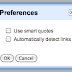 Auto-linking, preferences and page sizes in documents