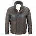 Escabroso Chaqueta de Cuero con Cuello de Piel for 183,84 €