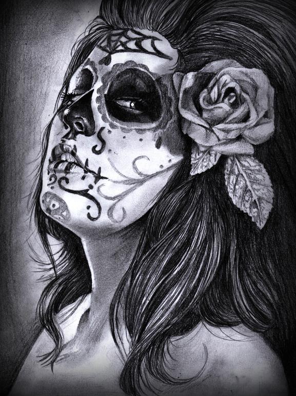 day of the dead tattoos. tattoo makeup day of dead