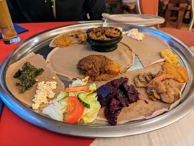 Ethiopian platter at Axum in Amsterdam