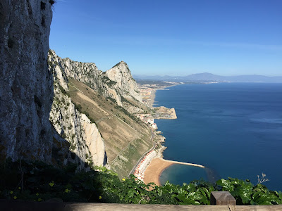 View from the Mediterranean Steps looking north along the East Coast of Gibraltar