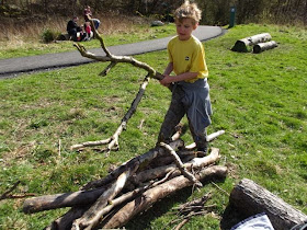 building a log pile house