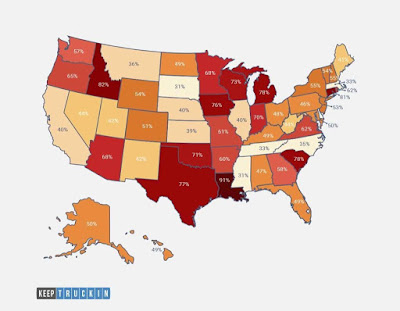 Roadside Inspections Heat Map - KeepTruckin