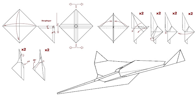 Avión de papel M-72 DarkArrow