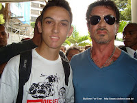 João Paulo com Sylvester Stallone