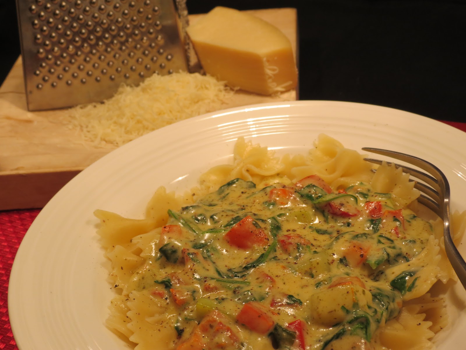 Dinner with the Welches: Vegetable Pesto Alfredo Pasta