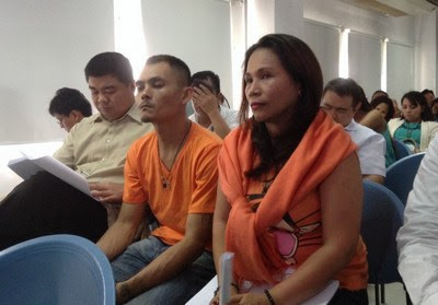 Maria Kristina Sergio (R) and Julius Lacanilao, the recruiters of Mary Jane Veloso 