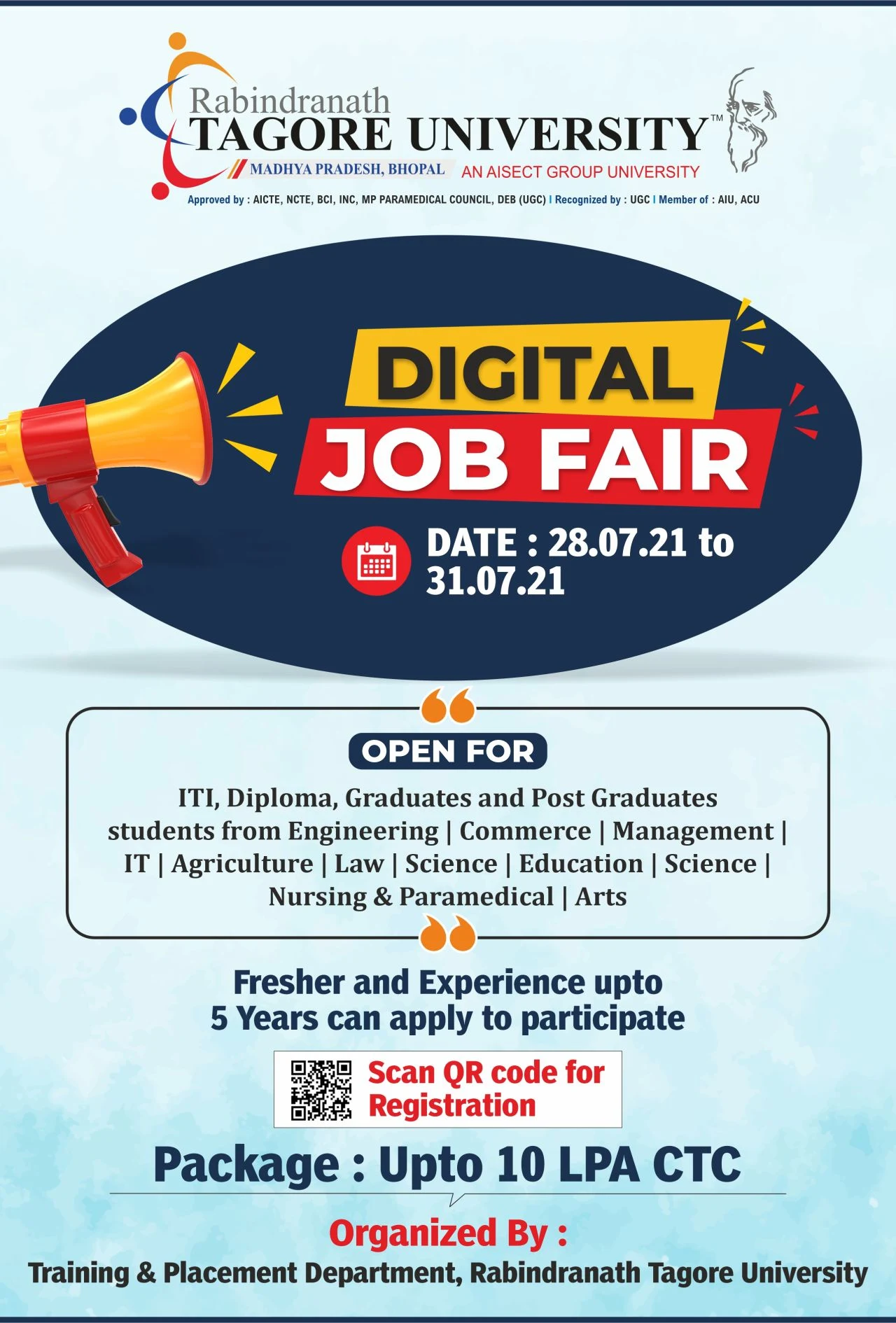 ITI, Diploma, Graduates and Post Graduates Online Jobs Fair 2021 on 28th July 2021 to 31h July 2021 | Registration Now