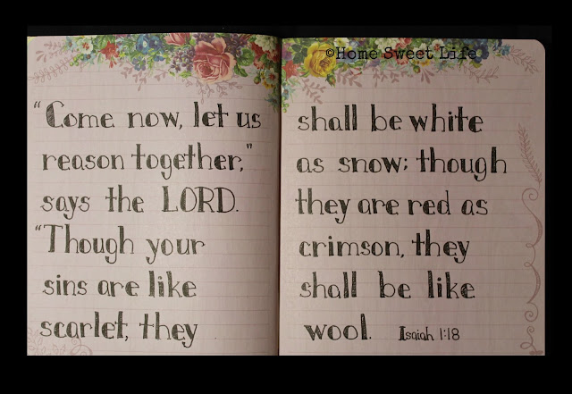 Scripture Writing, Isaiah 1:18