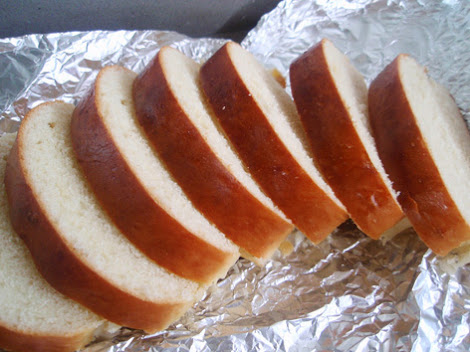 Rebanadas de pan de leche