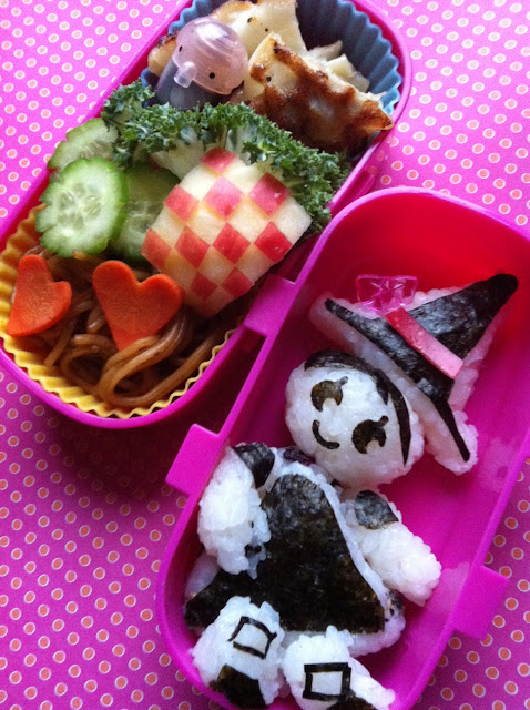 Witch Bento, Food, 魔女弁当、やきそば、魔女のおにぎり