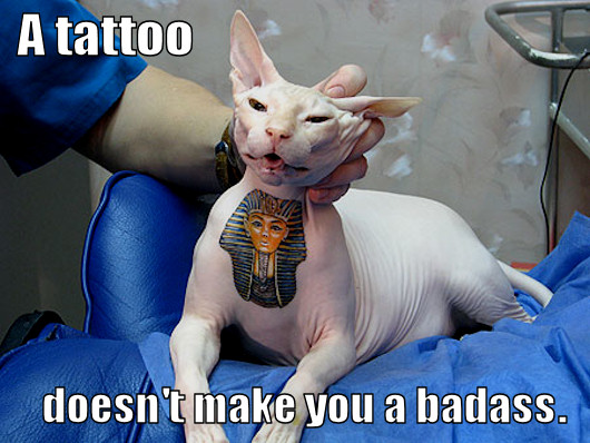 Animal cat tattoo art