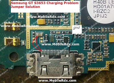 Samsung GT S3653 Charging Jumper Track Ways Solution