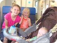 Riding the train