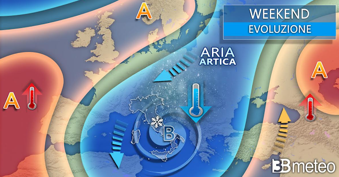 3Bmeteo: "Ciclone mediterraneo porterà freddo, neve a quote basse e burrasche di vento"