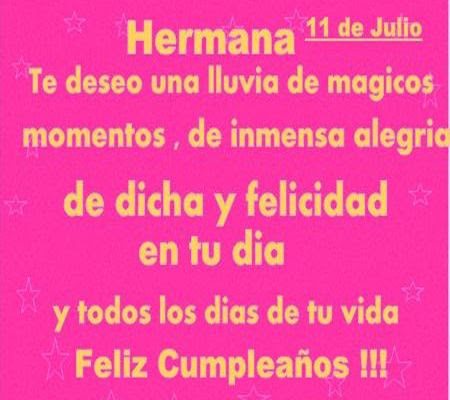 Hermozas felicitaciones de cumpleaños para dedicar a una hermana